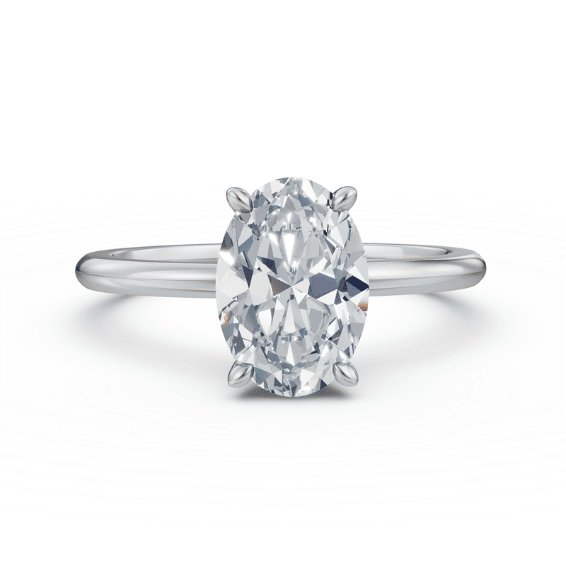 Zásnubní prsten DF 6528, bílé zlato, s laboratorním diamantem o váze 2.00 ct VS1/F 51