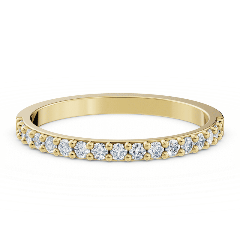 Zlatý dámský prsten DF 3979 ze žlutého zlata, s briliantem 52