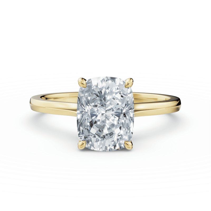 Zlatý prsten DF 6556 ze žlutého zlata, s laboratorním diamantem o váze 2.00 ct VS1/F 54