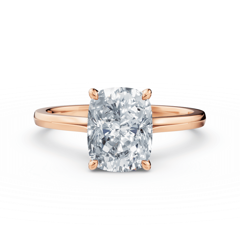 Zlatý prsten DF 6556 z růžového zlata, s laboratorním diamantem o váze 2.00 ct VS1/F 46