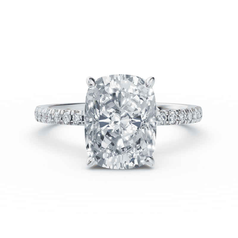 Zásnubní prsten DF 6557, bílé zlato, s laboratorním diamantem o váze 3.00 ct VS1/F 60