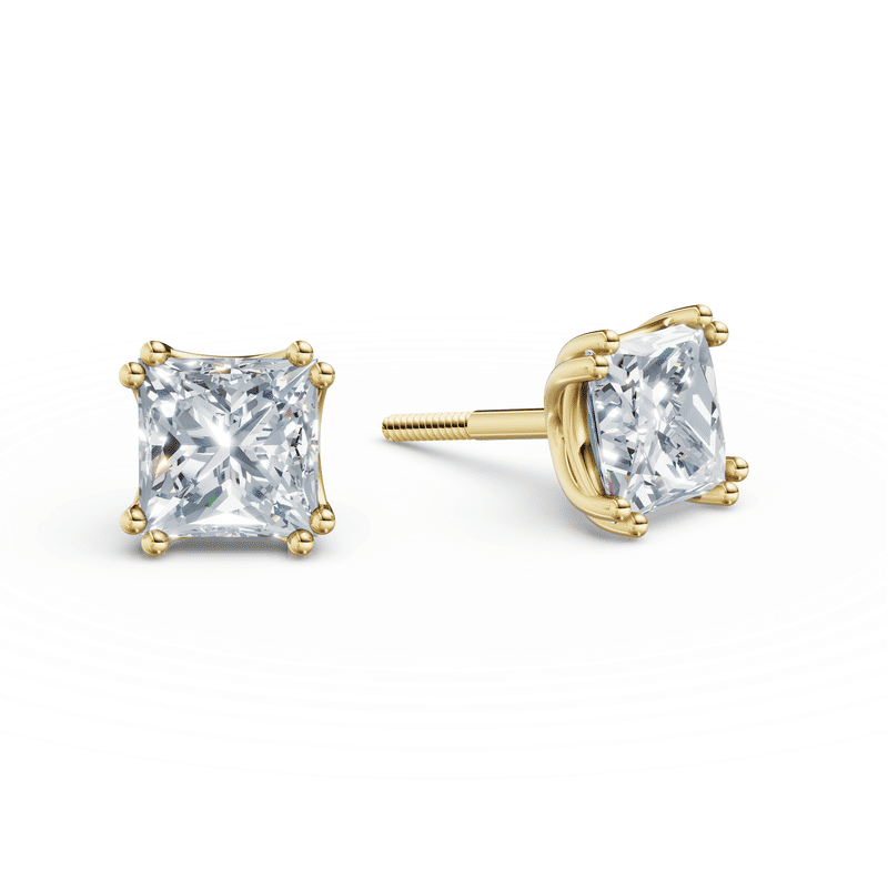 Dámské náušnice DF 6559, žluté zlato s laboratorními diamanty o celkové váze 2.00 ct VS1/F