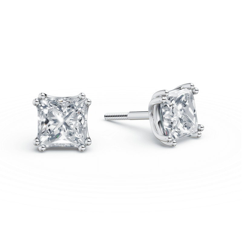 Dámské náušnice DF 6559, bílé zlato s laboratorními diamanty o celkové váze 2.00 ct VS1/F