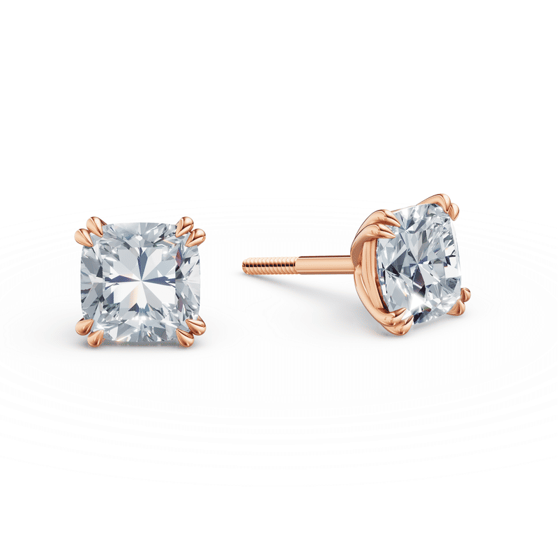 Dámské náušnice DF 6560, růžové zlato s laboratorními diamanty o celkové váze 2.00 ct VS1/F