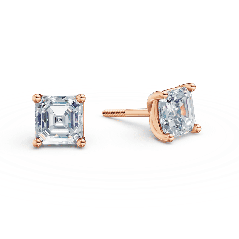 Dámské náušnice DF 6561, růžové zlato s laboratorními diamanty o celkové váze 2.00 ct VS1/F