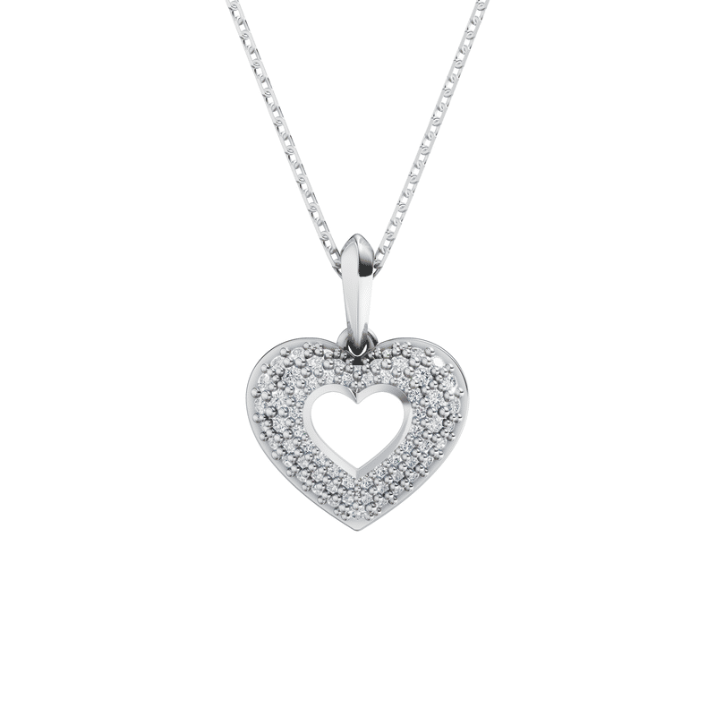 Zlatý dámský přívěsek DF 4896, bílé zlato, s diamanty