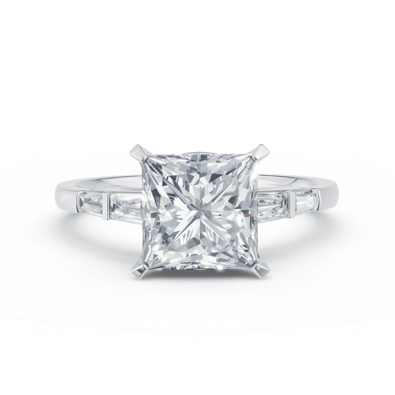 Zásnubní prsten DF 6570, bílé zlato, s laboratorním diamantem o váze 3.00 ct VS1/D–F 63