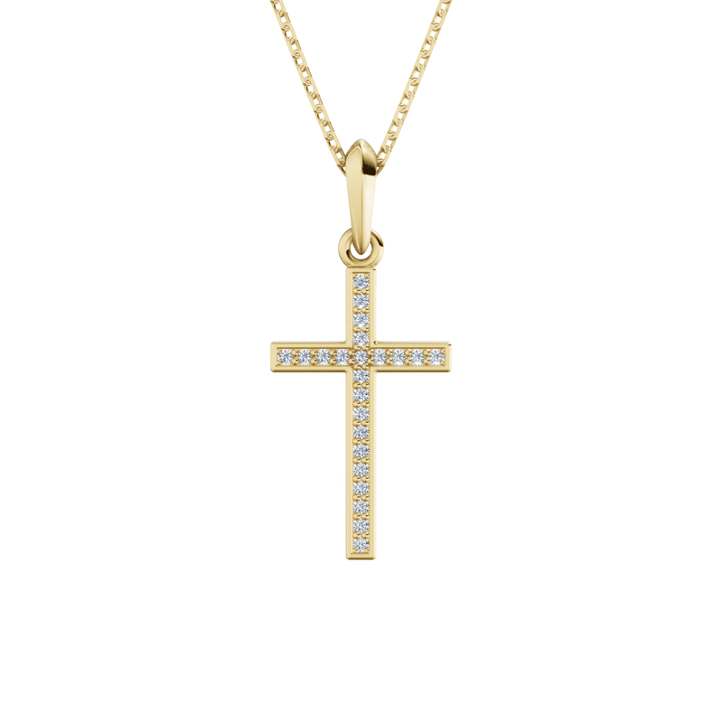 Přívěsek DF 4317, žluté zlato s diamanty