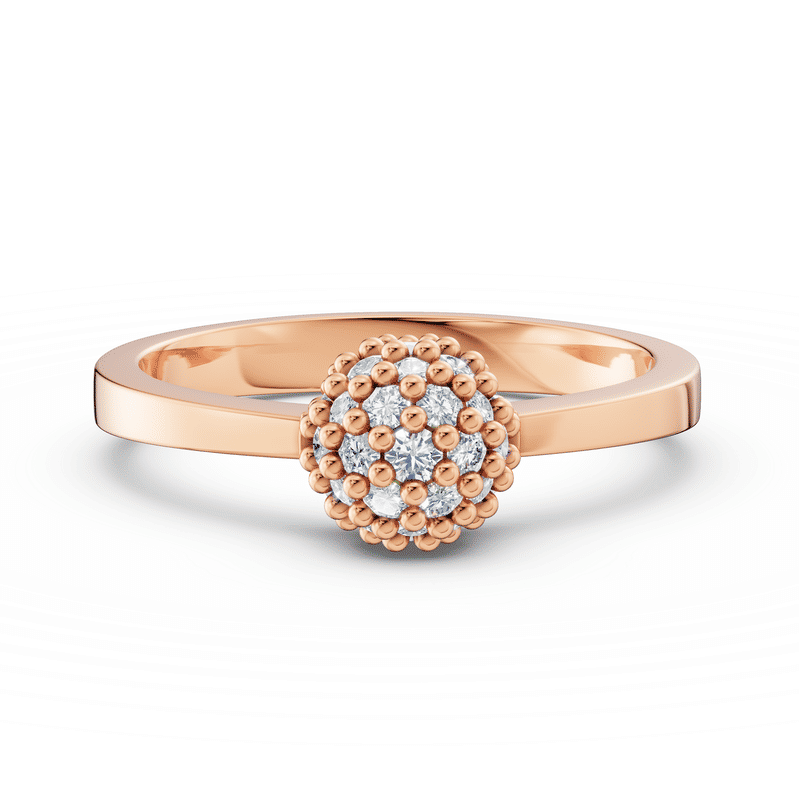 Prsten DF 3354, růžové zlato, s diamanty o celkové váze 0.441 ct 55