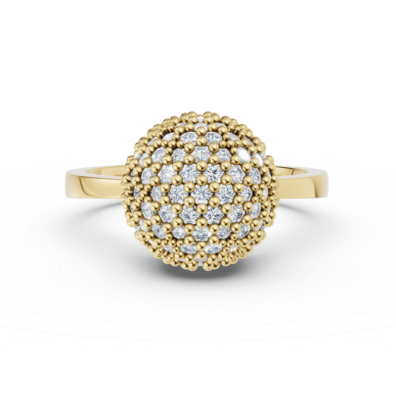 Prsten DF 3360, žluté zlato, s diamanty o celkové váze 1.395 ct 55