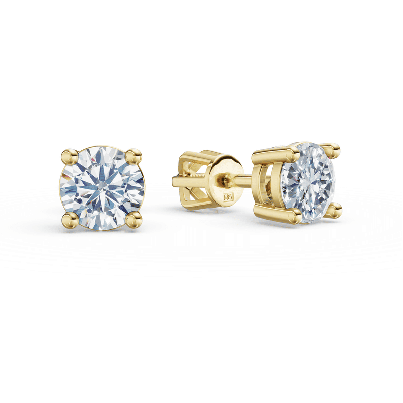 Dámské náušnice DF 3687 ze žlutého zlata s diamanty o celkové váze 1.44 ct