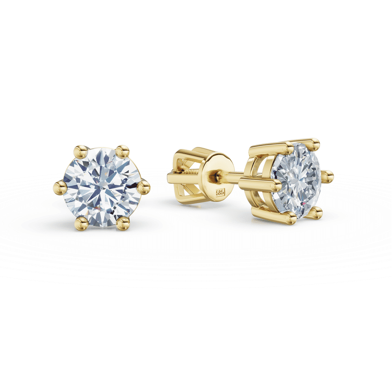 Dámské náušnice DF 3697 ze žlutého zlata s diamanty o celkové váze 1.44 ct