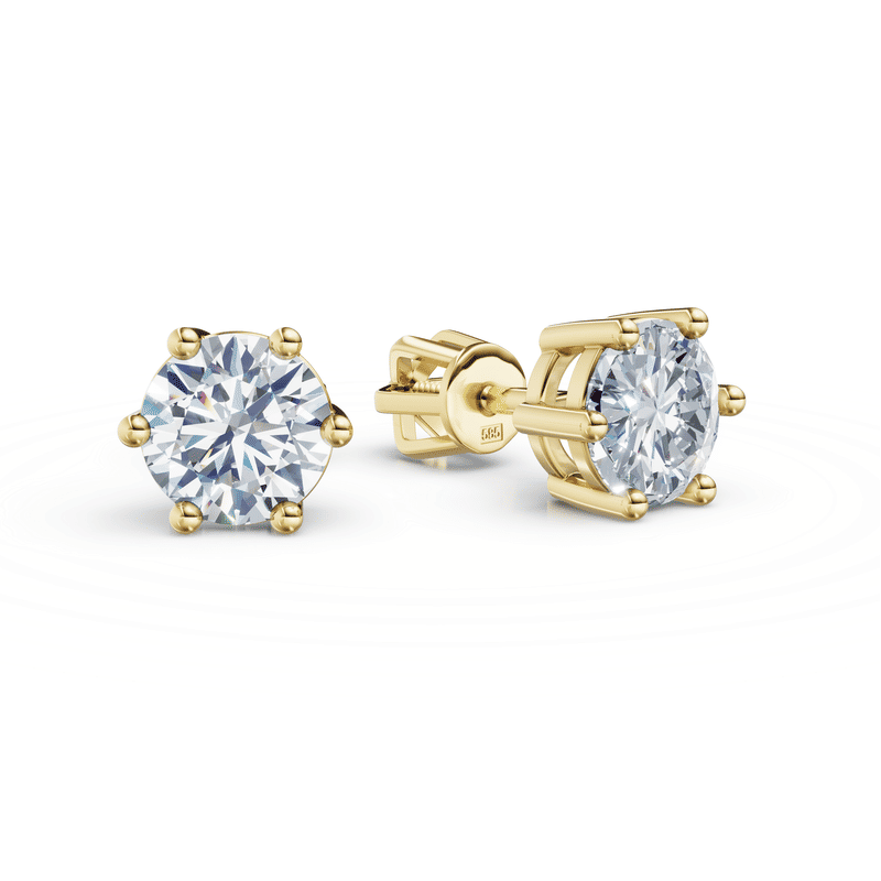 Dámské náušnice DF 3698 ze žlutého zlata s diamanty o celkové váze 1.80 ct