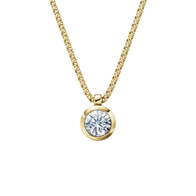 Zlatý náhrdelník DF 3735 ze žlutého zlata s diamantem o váze 0.72 ct