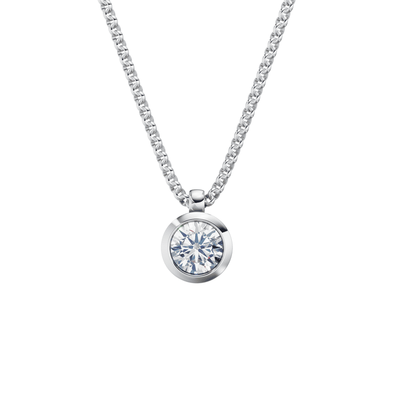 Zlatý náhrdelník DF 3735 z bílého zlata s diamantem o váze 0.72 ct