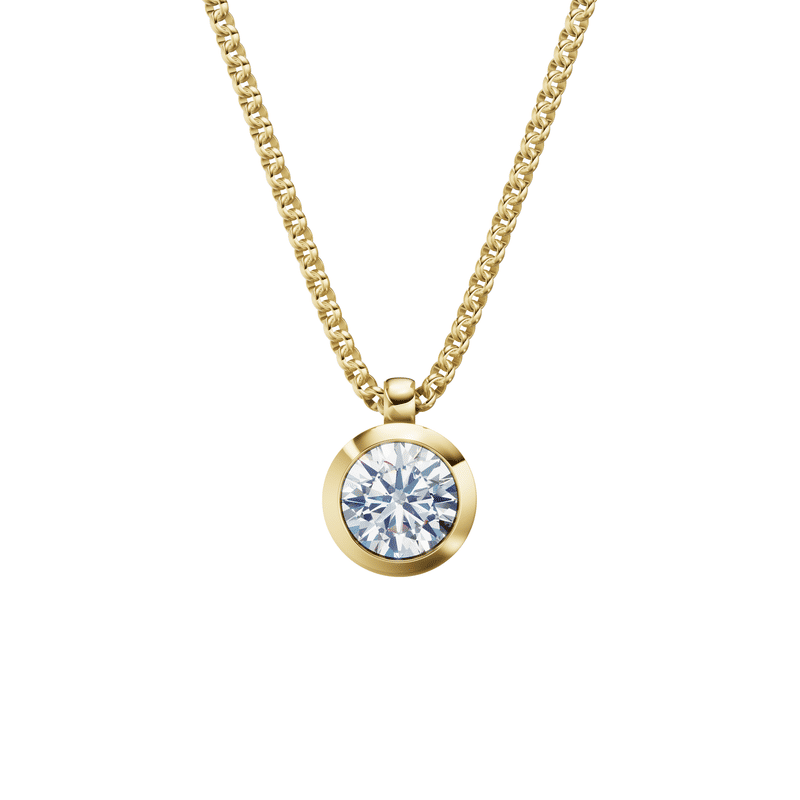 Zlatý náhrdelník DF 3736 ze žlutého zlata s diamantem o váze 0.90 ct