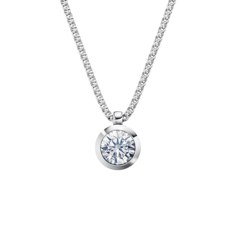 Zlatý náhrdelník DF 3736 z bílého zlata s diamantem o váze 0.90 ct