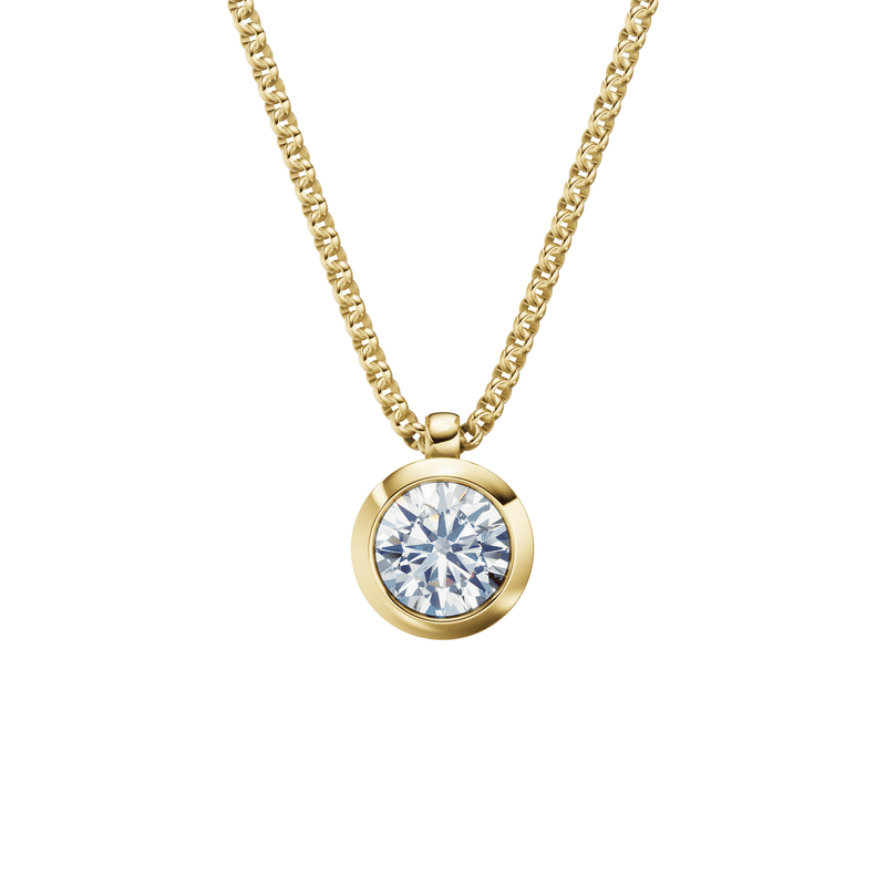 Zlatý náhrdelník DF 3737 ze žlutého zlata s diamantem o váze 1.00 ct