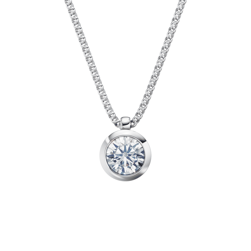 Zlatý náhrdelník DF 3737 z bílého zlata s diamantem o váze 1.00 ct