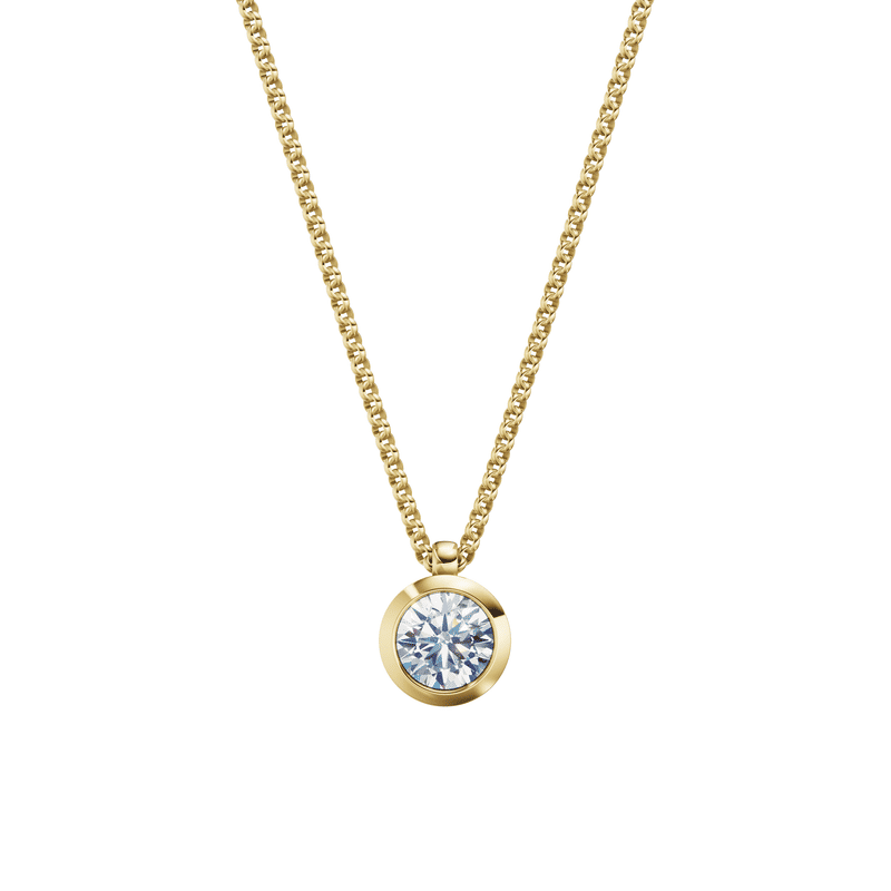 Zlatý náhrdelník DF 3737 ze žlutého zlata s lab-grown diamantem o váze 1.00 ct