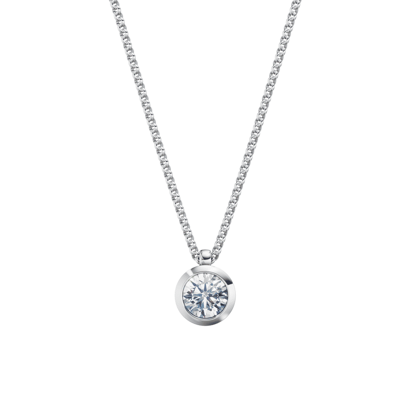 Zlatý náhrdelník DF 3737 z bílého zlata s lab-grown diamantem o váze 1.00 ct