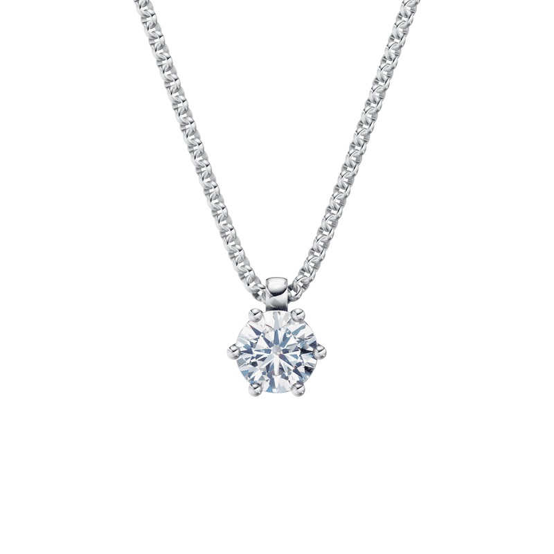 Zlatý náhrdelník DF 5466 z bílého zlata s diamantem o váze 0.90 ct