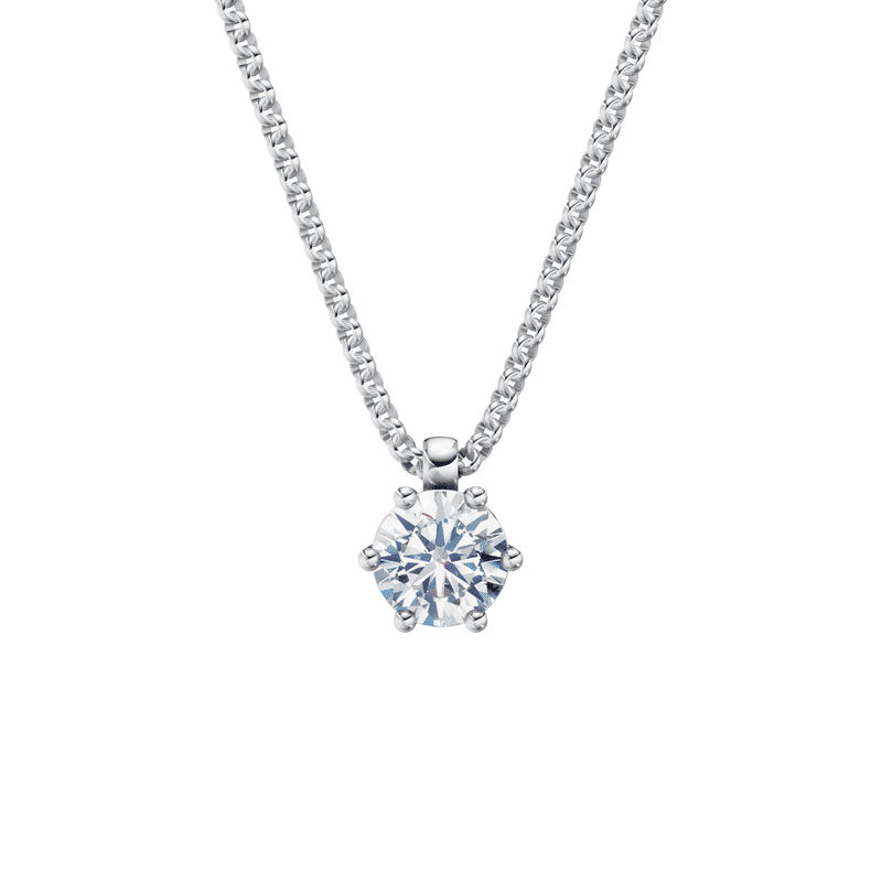Zlatý náhrdelník DF 5467 z bílého zlata s diamantem o váze 1.00 ct