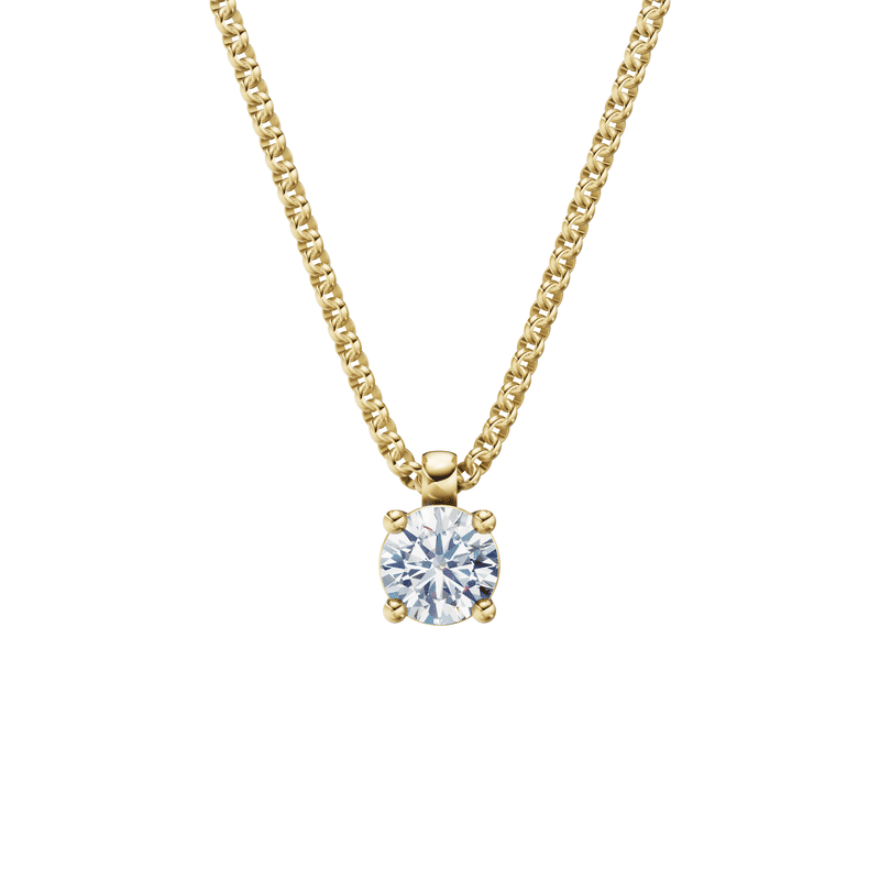 Zlatý náhrdelník DF 5476 ze žlutého zlata s diamantem o váze 0.72 ct