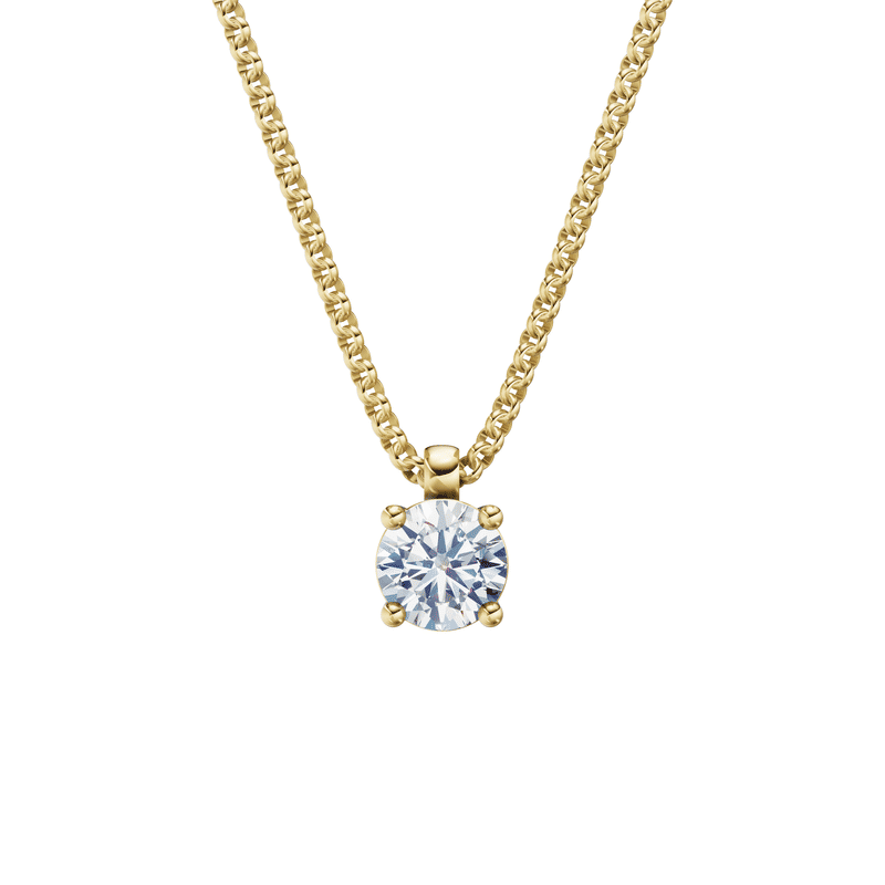 Zlatý náhrdelník DF 5477 ze žlutého zlata s diamantem o váze 0.90 ct