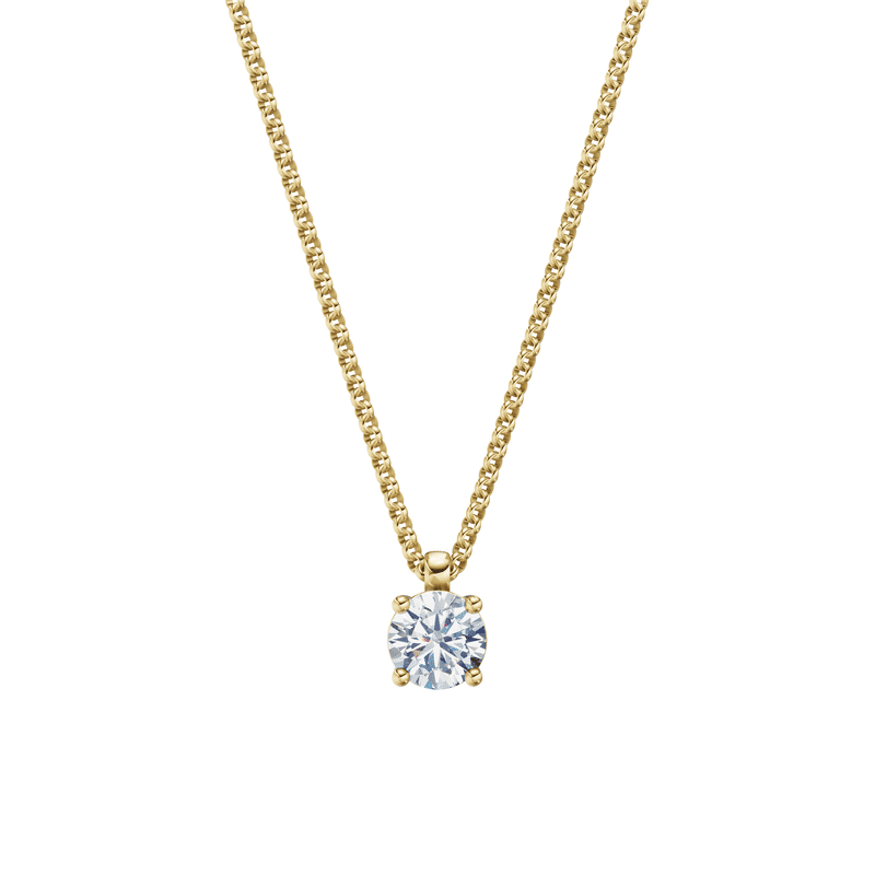 Zlatý náhrdelník DF 5478 ze žlutého zlata s lab-grown diamantem o váze 1.00 ct