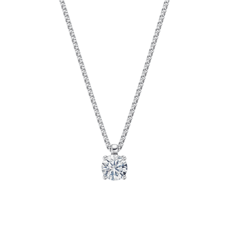 Zlatý náhrdelník DF 5478 z bílého zlata s lab-grown diamantem o váze 1.00 ct