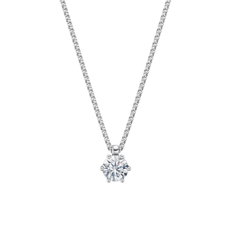 Zlatý náhrdelník DF 5467 z bílého zlata s lab-grown diamantem o váze 1.00 ct