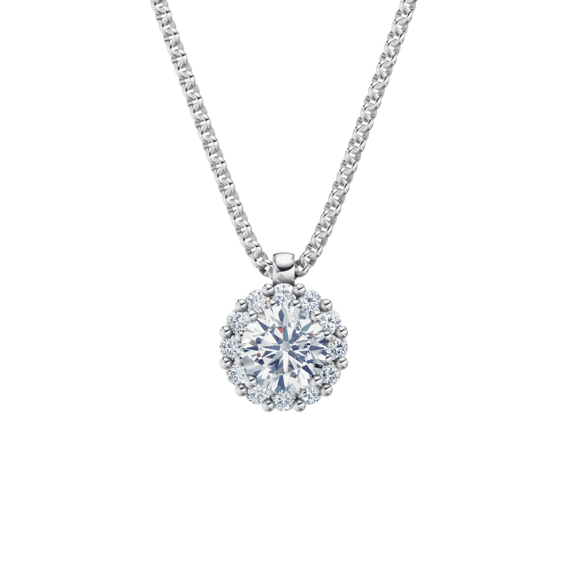Zlatý náhrdelník DF 5489 z bílého zlata s diamanty o celkové váze 1.32 ct
