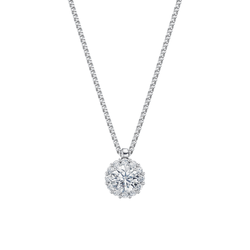 Zlatý náhrdelník DF 5489 z bílého zlata s lab-grown diamanty o celkové váze 1.32 ct