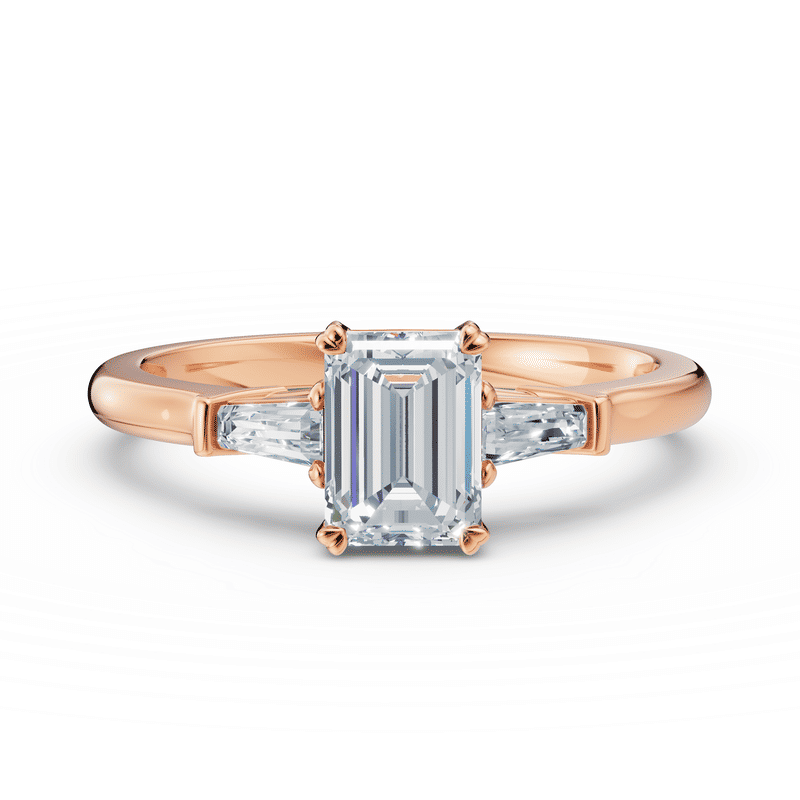 Zlatý prsten DF 6685 z růžového zlata s lab-grown diamanty o celkové váze 1.156 ct 46