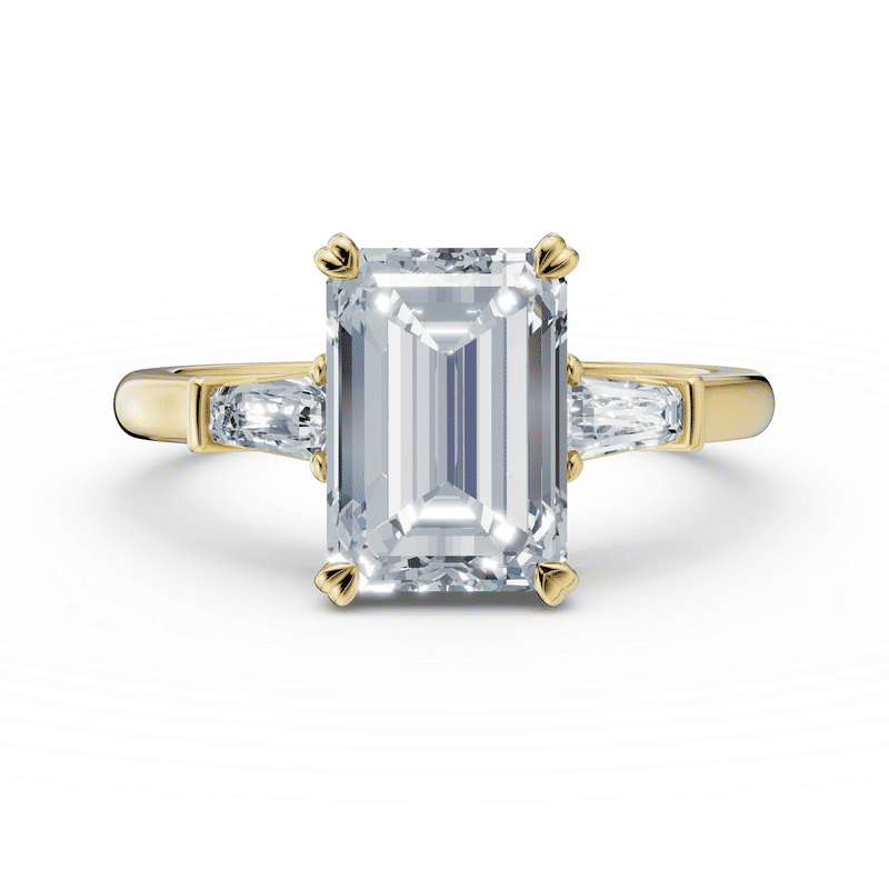 Zlatý prsten DF 6688 ze žlutého zlata s lab-grown diamanty o celkové váze 3.256 ct 46