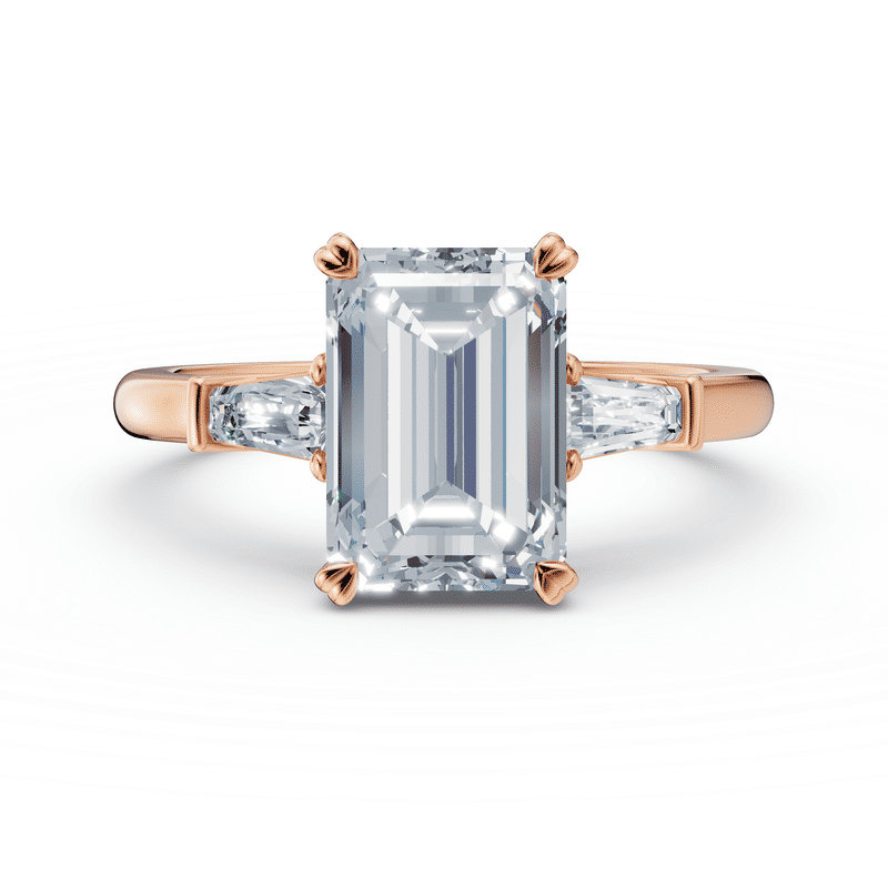 Zlatý prsten DF 6688 z růžového zlata s lab-grown diamanty o celkové váze 3.256 ct 46